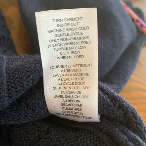 Truth Republic Pleated Puff Sleeve Cardigan Navy Blue woman’s size large preppy - Picture 10 of 13